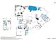 Detailed floor plan showcasing a spacious home with multiple bedrooms, a large living area, and outdoor amenities at 14236 E Ranch Rd, Scottsdale, AZ 85262