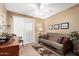 Small office space with a pull-out sofa and built-in desk at 1720 E Thunderbird Rd # 2059, Phoenix, AZ 85022
