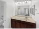 Clean bathroom with vanity and large mirror at 3305 S 122Nd Ln, Tolleson, AZ 85353