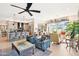 Open concept living room with kitchen, featuring a large island and seating at 5250 E Deer Valley Dr # 450, Phoenix, AZ 85054