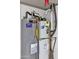 Close-up of water heaters with visible brand labels and plumbing connections at 659 S Dodge St, Gilbert, AZ 85233
