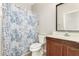 Clean bathroom with shower/tub combo, toilet and vanity at 1102 N 5Th St, Buckeye, AZ 85326