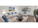 Bright living room featuring light beige sofas and a coffee table at 2609 S Country Club Way, Tempe, AZ 85282