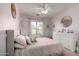 Light and airy bedroom with a comfortable bed and plenty of storage at 2838 E Shady Spring Trl, Phoenix, AZ 85024