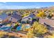 Aerial view of house with pool and mountain views at 4529 E Coyote Wash Dr, Cave Creek, AZ 85331