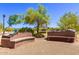 Unique park bench setting in desert landscape at 4529 E Coyote Wash Dr, Cave Creek, AZ 85331