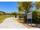Walking path with bench and park map at 4529 E Coyote Wash Dr, Cave Creek, AZ 85331
