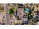 Aerial view of house, yard, and pool at 4605 E Orange Dr, Phoenix, AZ 85018
