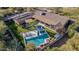 Aerial view showing pool, spa and backyard at 4605 E Orange Dr, Phoenix, AZ 85018