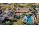 Aerial view of house with pool and solar panels at 4605 E Orange Dr, Phoenix, AZ 85018