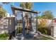 Private outdoor sauna with glass doors and sleek design at 4605 E Orange Dr, Phoenix, AZ 85018