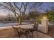 Cozy patio seating area with small table and chairs at 4605 E Orange Dr, Phoenix, AZ 85018