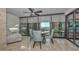 Modern dining area with city views and access to a balcony at 4808 N 24Th St # 1123, Phoenix, AZ 85016