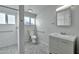 Updated bathroom featuring a modern vanity and subway tile at 6149 N 23Rd Ave, Phoenix, AZ 85015