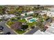 Aerial view of community pool and surrounding homes at 6945 E Glenrosa Ave, Scottsdale, AZ 85251