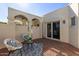 Relaxing patio with brick pavers and access to the interior of the home at 6945 E Glenrosa Ave, Scottsdale, AZ 85251