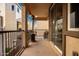 Covered patio with outdoor furniture and string lights at 750 W Flintlock Way, Chandler, AZ 85286