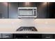 Stainless steel microwave and gas cooktop in modern kitchen at 10236 E Ursula Ave, Mesa, AZ 85212