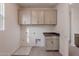 Laundry room with built-in cabinets and a utility sink at 10249 E Ulysses Ave, Mesa, AZ 85212