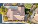 Overhead view of house and backyard, showing layout and landscaping at 30213 N 124Th Ln, Peoria, AZ 85383