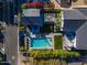 Bird's-eye view of home, pool, and backyard at 3322 N Valencia Ln, Phoenix, AZ 85018