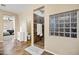 Bathroom with shower, toilet, and glass block window at 3457 E Virgil Dr, Gilbert, AZ 85298