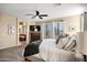 Main bedroom with a large bed and plenty of natural light at 3457 E Virgil Dr, Gilbert, AZ 85298