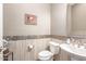 Elegant powder room with mosaic tile and modern vanity at 36709 N Stoneware Dr, San Tan Valley, AZ 85140