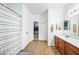 Bathroom with double vanity, walk-in closet, and shower at 3743 W Wayne Ln, Anthem, AZ 85086