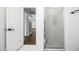 Modern bathroom with glass shower door and hexagon tile floor at 3743 W Wayne Ln, Anthem, AZ 85086