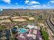 Aerial view of community center with pool, sports fields, and parking at 3743 W Wayne Ln, Anthem, AZ 85086