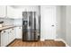 Stainless steel refrigerator in a bright kitchen at 3743 W Wayne Ln, Anthem, AZ 85086
