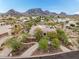 Aerial view of single-story home with landscaped yard at 9655 N 130Th St, Scottsdale, AZ 85259