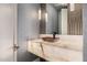 Unique bathroom with a floating vanity and modern fixtures at 9655 N 130Th St, Scottsdale, AZ 85259