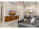 Gathering room featuring a built-in media console and window seat at 9655 N 130Th St, Scottsdale, AZ 85259