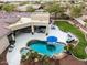 Luxury pool and spa with waterfall feature at 9655 N 130Th St, Scottsdale, AZ 85259