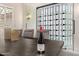 Modern wine cellar with glass-front storage at 9655 N 130Th St, Scottsdale, AZ 85259