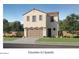 Two-story Spanish style home with a two-car garage and landscaping at 10164 E Ursula Ave, Mesa, AZ 85212