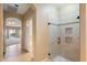 Hallway view into a modern shower at 10626 E Voax Dr, Sun Lakes, AZ 85248