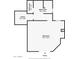 Floor plan showing a basement with bedroom, bathroom, and closet at 10712 E Greythorn Dr, Scottsdale, AZ 85262