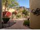 Landscaped walkway with desert plants leading to a mountain view at 12026 N 138Th St, Scottsdale, AZ 85259