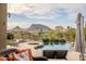 Relaxing pool area with mountain views and comfortable seating at 12026 N 138Th St, Scottsdale, AZ 85259