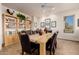 Elegant dining room with built-in shelving and seating for six at 17022 E Player Ct, Fountain Hills, AZ 85268