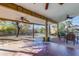 Covered patio with ceiling fans and outdoor seating at 1801 E Aire Libre Ave, Phoenix, AZ 85022