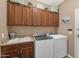 Laundry room with washer, dryer, and ample cabinets at 19550 N Grayhawk Dr # 1107, Scottsdale, AZ 85255