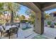 Outdoor patio with seating area and built-in grill at 19550 N Grayhawk Dr # 1107, Scottsdale, AZ 85255