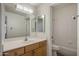 Clean bathroom with light vanity and a bathtub at 19777 N 76Th St # 2292, Scottsdale, AZ 85255