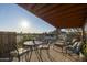 Relaxing deck with patio furniture and breathtaking mountain views at 2235 E Vista Ave, Phoenix, AZ 85020