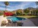 Relaxing pool area with mountain views and patio furniture at 2235 E Vista Ave, Phoenix, AZ 85020