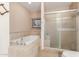 Bathroom with soaking tub and a separate shower at 313 W Saddle Mountain Rd, Phoenix, AZ 85086